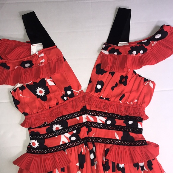 LEA COLLECTION CLASSIC Cold Shoulder Floral Dress - Picture 4 of 13